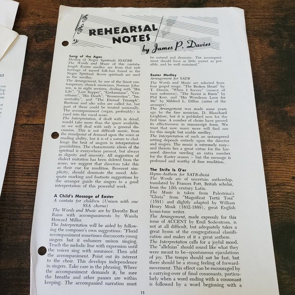 Accent Gospel Trumpet Company Church Music Library Vintage 1957 Sheet Music MN - Picture 12 of 12